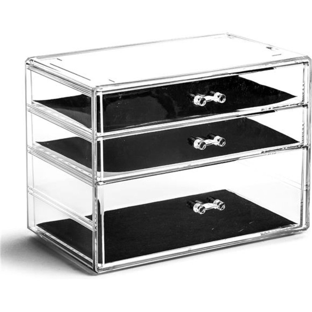 | 3 Drawer Makeup Organizer | Acrylic | Plastic Vanity |